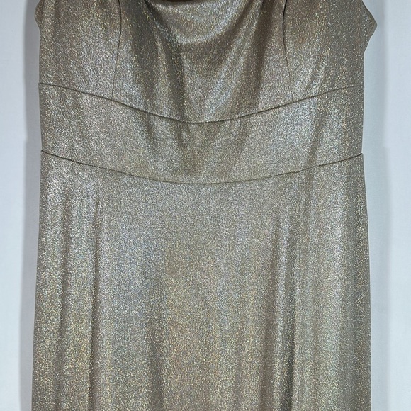 Jules & Cleo Champagne Sparkly Formal Prom Dress - Picture 4 of 12